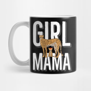 Girl mama cheetah  and cub Mug